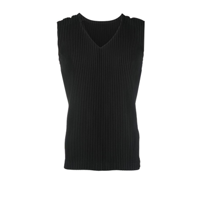 Shop Issey Miyake Black Basics Plissé Vest