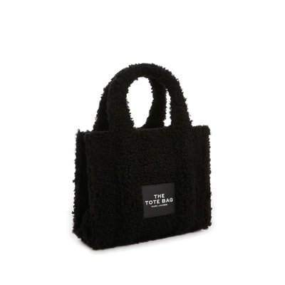 Shop Marc Jacobs Mini Sac The Tote Bag En Fausse Fourrure In Noir