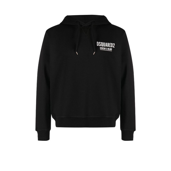 Dsquared2 logo-print cotton hoodie - Black