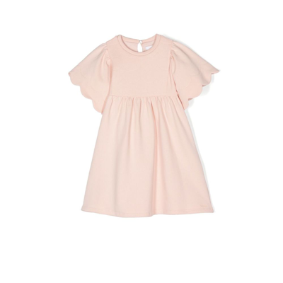 Chloé Teen Girls Pink Cotton Dress In Pink