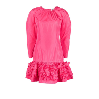 Shop Molly Goddard Caerys Ruffled Mini Dress - Women's - Polyester In Pink