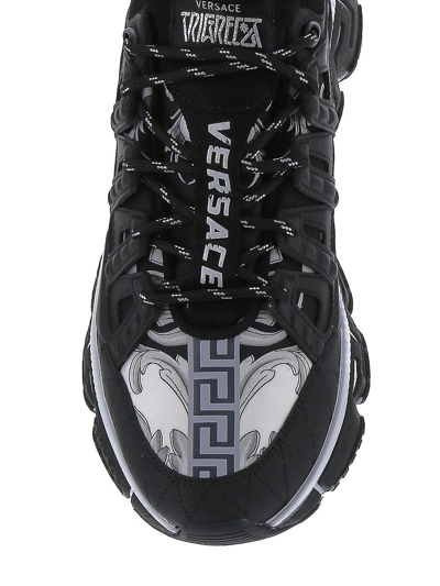 Shop Versace Trigreca Sneakers In Black