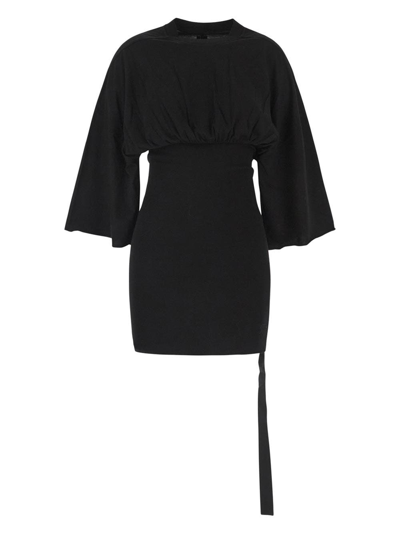 Shop Rick Owens Drkshdw Cinched Tommy Mini Dress In Black