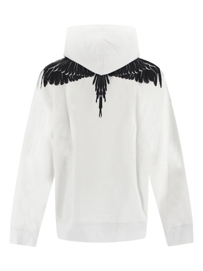 Shop Marcelo Burlon County Of Milan Icon Wings Hoodie In White