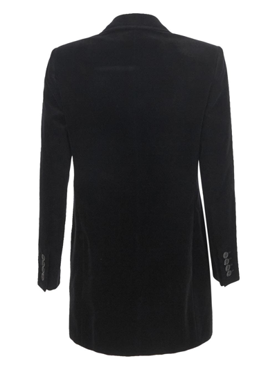 Shop Saint Laurent Velvet Jacket In Black