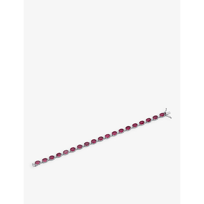Shop Bucherer Fine Jewellery Women's White Gold Classics 18ct White-gold, 13.4ct Oval-cut Ruby And 1.08ct
