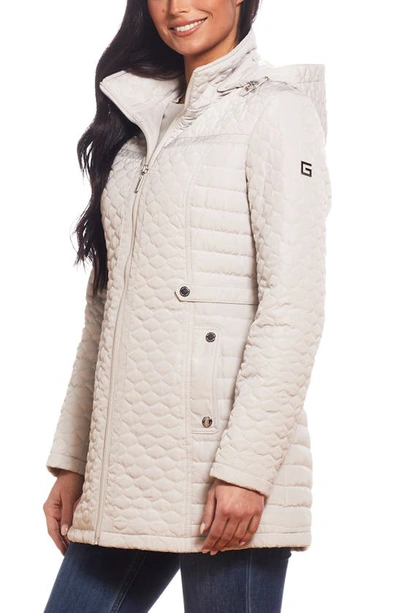 Shop Gallery Quilted Water Resistant Hooded Jacket In Storm Cloud