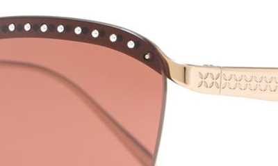 Shop Alaïa 59mm Square Sunglasses In Gold Gold Brown