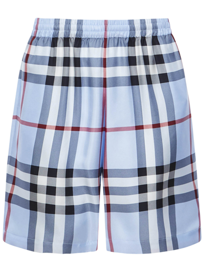 Shop Burberry Shorts <br> In Light Blue