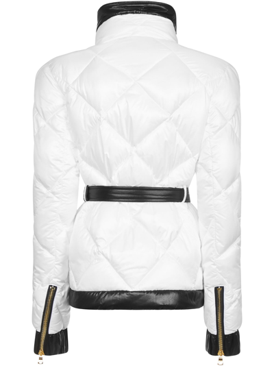 Shop Balmain Paris Down Jacket In White
