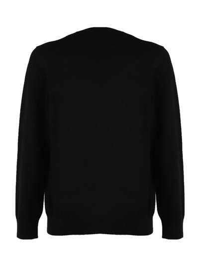 Shop Burberry Logo Intarsia Knit Jumper In Black