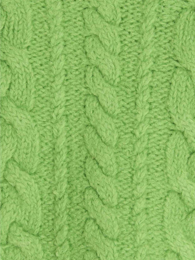 Shop Ami Alexandre Mattiussi Cable Wool Sweater In Green