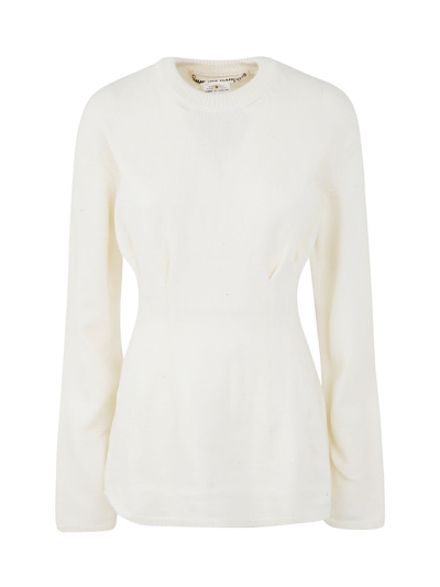 Shop Comme Des Garçons Ladies` Sweater In Off White