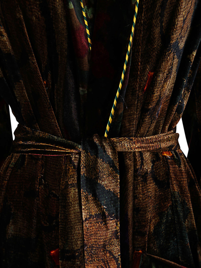 Shop Pierre-louis Mascia Velvet Long Robe In Multi