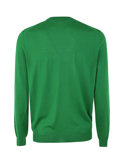 Shop Drumohr Modern Round Neck Pullover In Emerald
