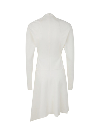 Shop Jw Anderson Neck Chain Long Sleeve Dress In White