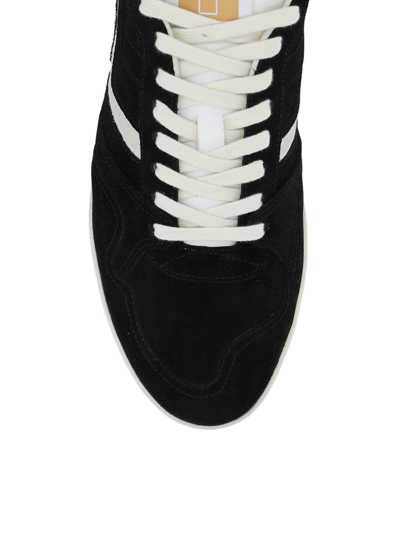 Shop Tom Ford Suede + Kid Leather Low Top Sneakers In Black