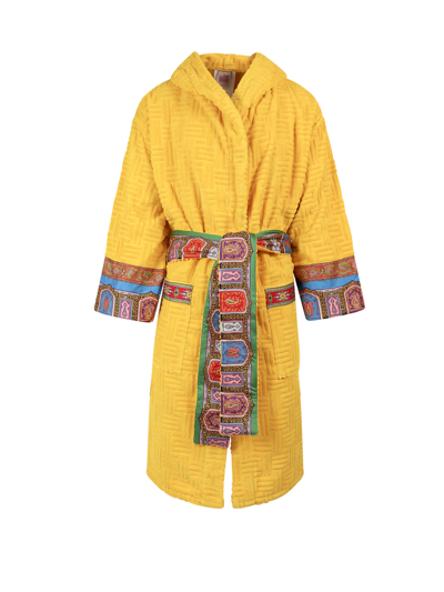 Shop Etro Bath Robe In Yellow