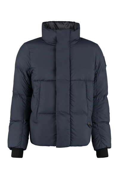 Shop Canada Goose Everett Zip And Snap Button Fastening Down Jacket In Blue
