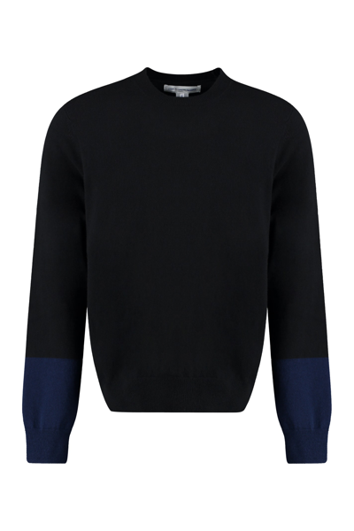 Shop Comme Des Garçons Shirt Long Sleeve Crew-neck Sweater In Black