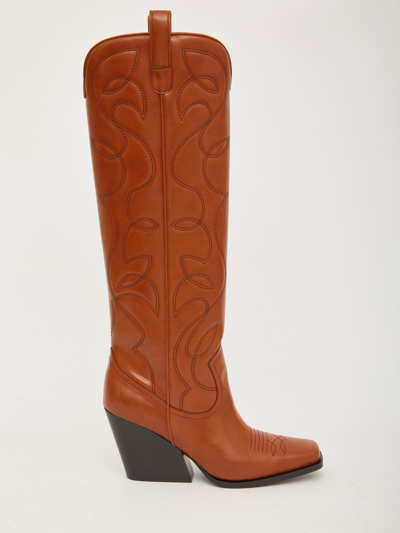 Shop Stella Mccartney Cowboy Boots In Brown
