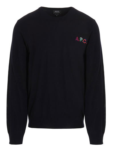 Shop Apc Brian Sweater In Blue