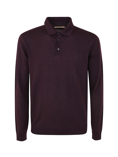 Shop Nuur Long Sleeved Polo In Black