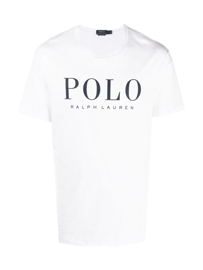 Polo Ralph Lauren Logo Printed Crewneck T-shirt In Bianco | ModeSens