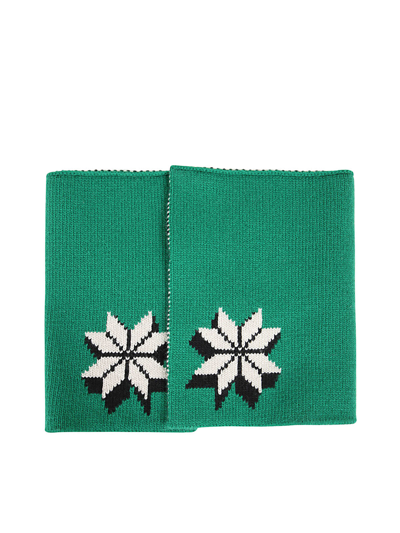 Shop Etro Knitted Collar In Green