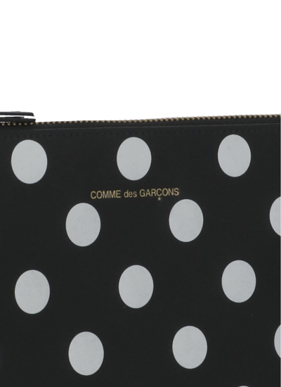 Shop Comme Des Garçons Macro Polka Dots Pochette In Black
