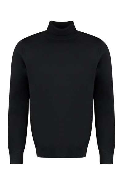 Shop Apc Virgin Wool Turtleneck Sweater In Black