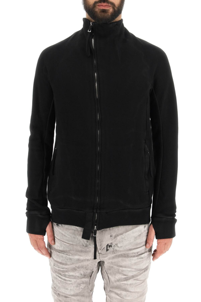 Shop Boris Bidjan Saberi 'zipper 1' Handcrafted Zip-up Sweatshirt In Black