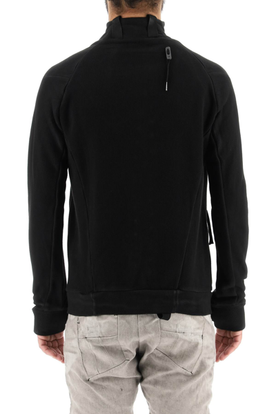 Shop Boris Bidjan Saberi 'zipper 1' Handcrafted Zip-up Sweatshirt In Black