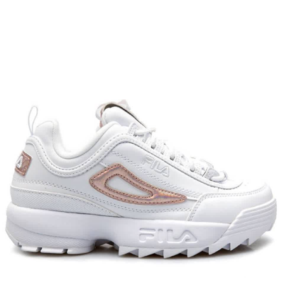 Fila Ladies Disruptor F Low-top Sneakers In White/iridescent Snake |  ModeSens