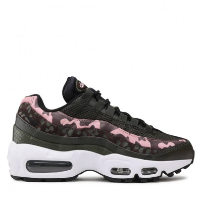 Shop Nike Ladies Air Max 95 Camo Low-top Sneakers, Brand Size 5.5 (us Size 5.5) In Black,brown