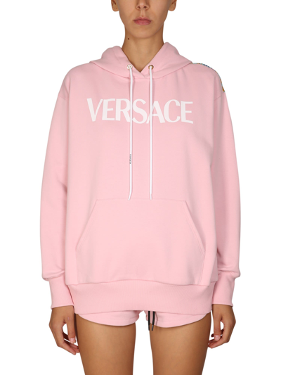Shop Versace Sweatshirt The Fans In Rosa