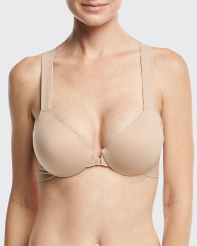 Bra-llelujah! Lightly Lined Racerback Bra In Tan/beige