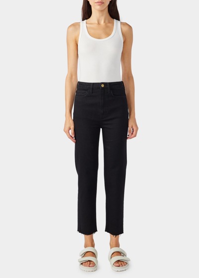 Shop Triarchy Ms. Hawn Cropped Loose Skinny Jeans In True Black