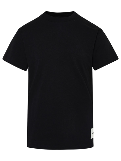 Shop Jil Sander Men's Black Cotton T-shirt