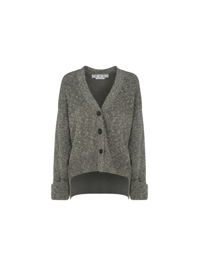 Shop Off-white Women's Grey Other Materials Cardigan