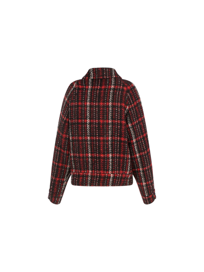 Marni Reversible Wool Blend Bomber Jacket In Red