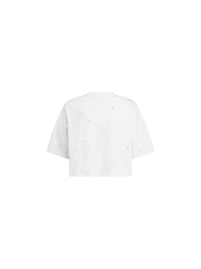 Shop Miu Miu Women's White Other Materials T-shirt