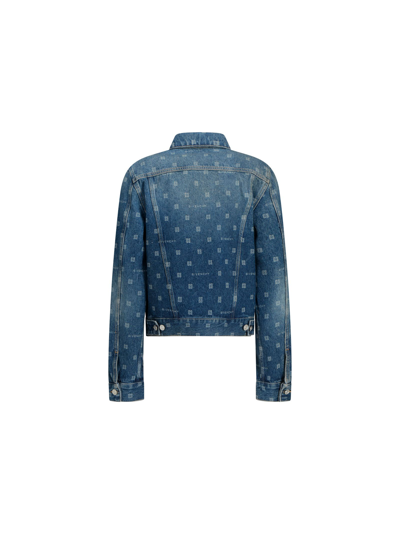 Shop Givenchy Women's Blue Other Materials Outerwear Jacket