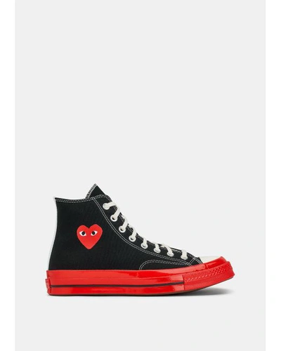 Comme Des Garçons Play Comme Des Garcons Play X Converse Red Sole High Top  In 1 Black Red | ModeSens