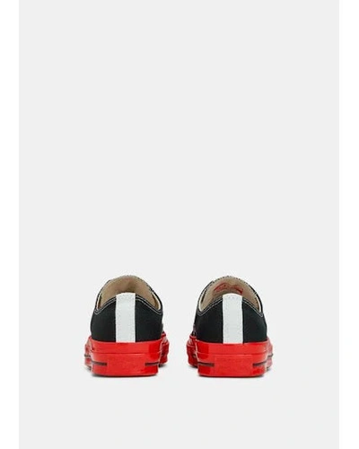 Shop Comme Des Garçons Play Comme Des Garcons Play X Converse Red Sole Low Top In 1 Black Red