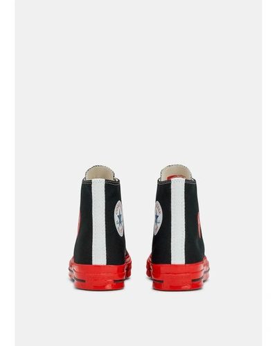 Shop Comme Des Garçons Play Comme Des Garcons Play X Converse Red Sole High Top In 1 Black Red
