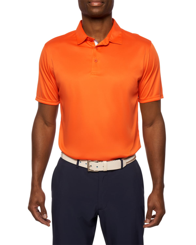 Shop Robert Graham Men's Axelsen Polo Shirt In Orange