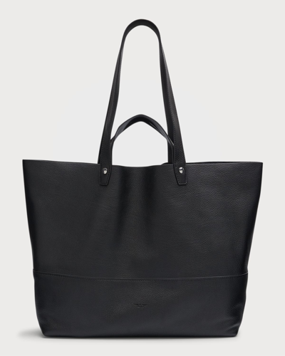 Shop Rag & Bone Logan Double Handle Leather Tote Bag In Black