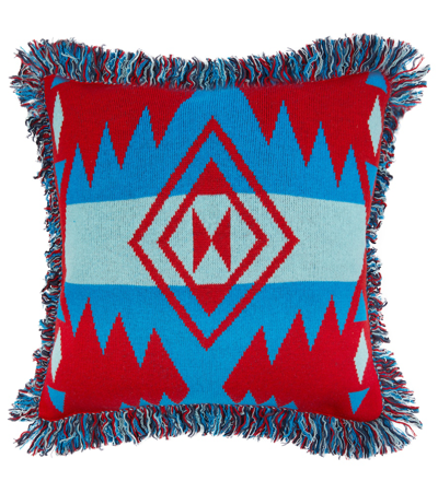 Shop Alanui Icon Wool-blend Jacquard Cushion