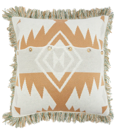 Shop Alanui Icon Wool-blend Jacquard Cushion